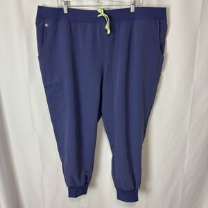 NWT Figs Womens 4XL Petite Zamora Jogger Quiet Navy Scrubs Pants Medical Office